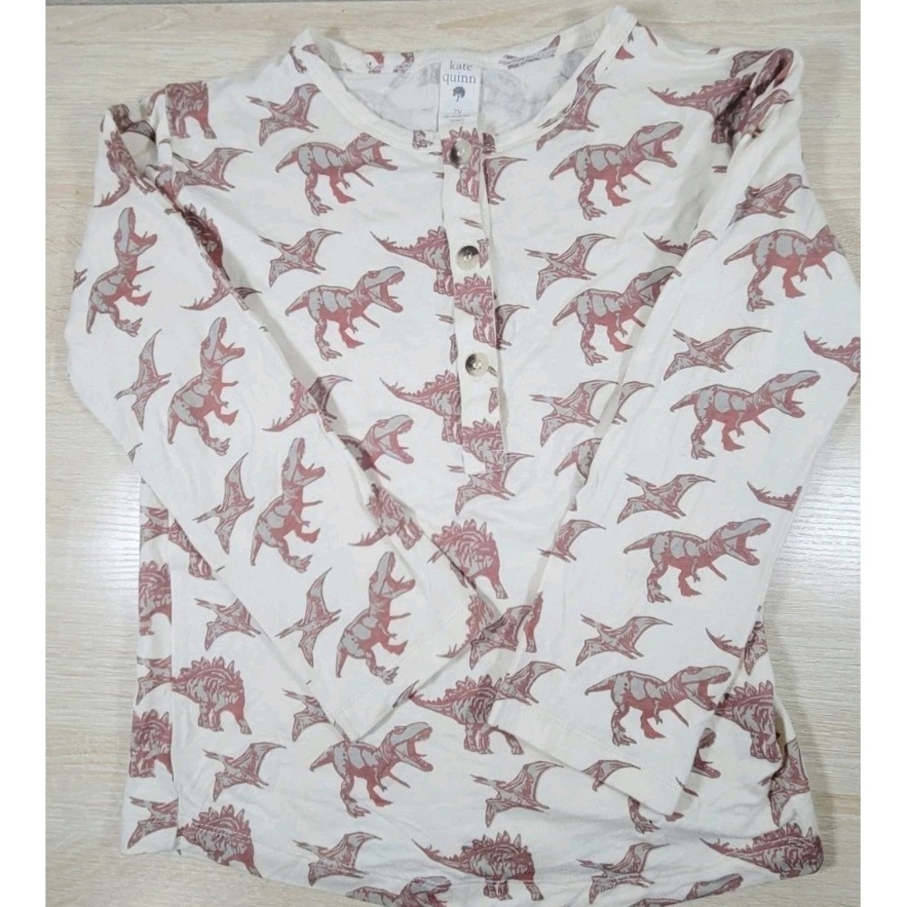 Kate Quinn Dino Henley Long Sleeve Shirt Kids 7Y‎ Bamboo 2021
